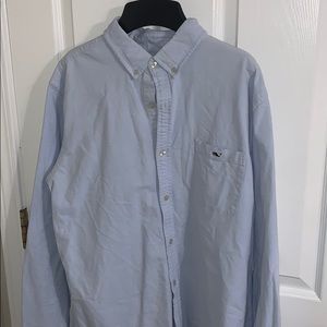 Vineyard Vines MEDIUM Solid Blue Button Down